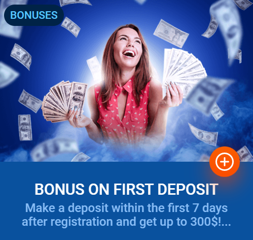 Bonus on first deposit